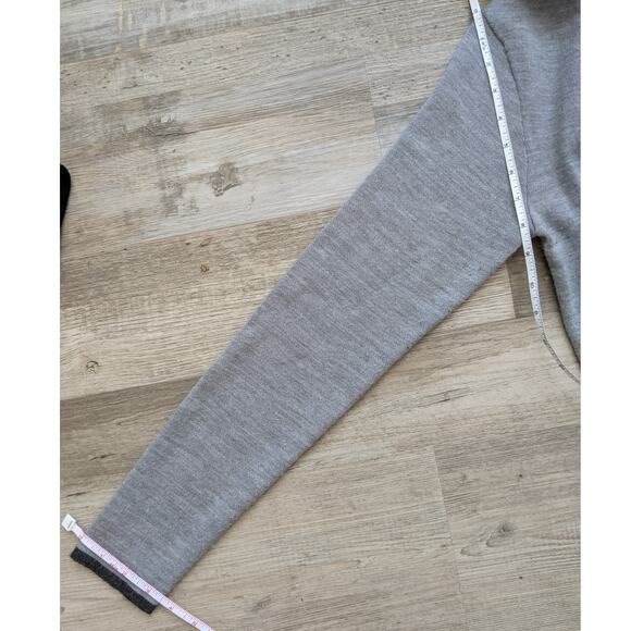 LN 48% WOOL MEDIUM WEIGHT BNCI Blank Noir  2 tone gray hooded cardigan - Picture 7 of 11